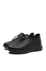 Imagine Pantofi casual damă, negri, din piele naturală cu margine elastică FNX9659