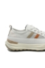 Imagine Pantofi sport damă din piele naturală și plasă, crem apricot FNX18002-8