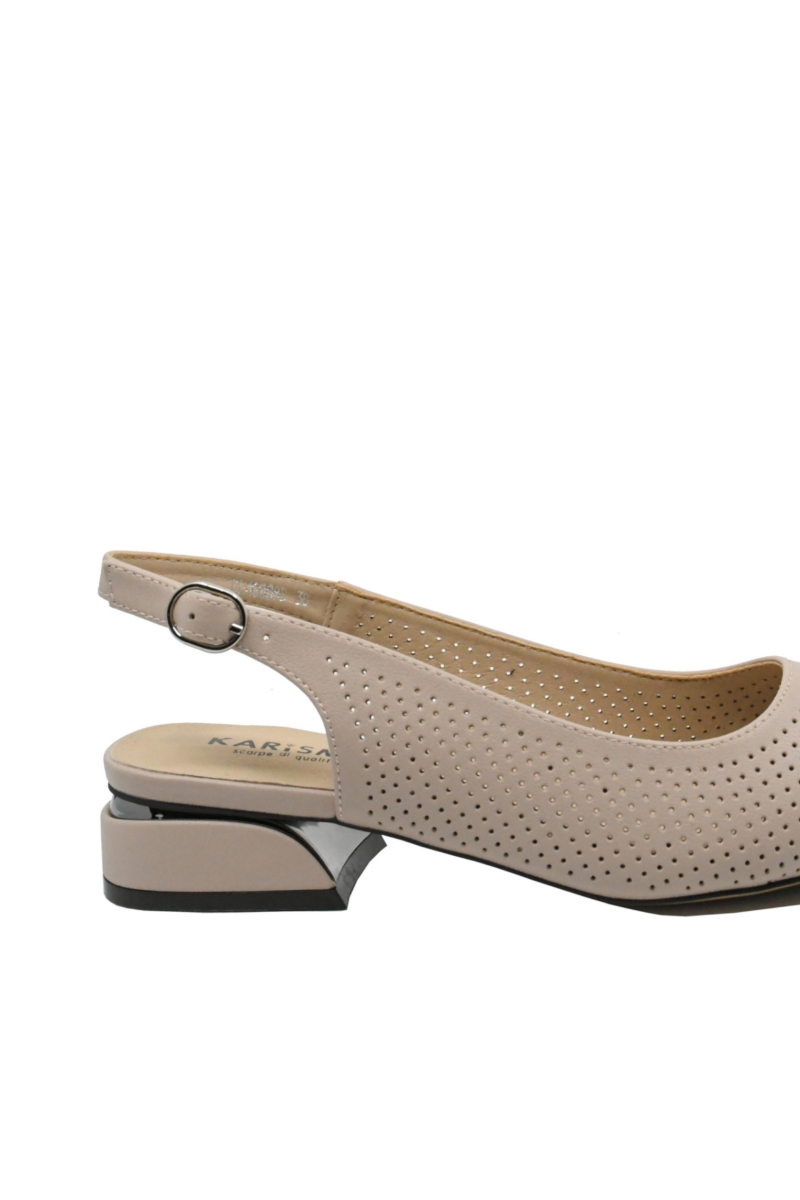 Imagine Pantofi damă apricot decupați din piele naturală OTR40008