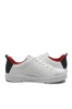 Imagine Pantofi sport damă din piele naturală, albi cu detalii roșii contrast RIK41906-80