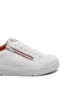Imagine Pantofi sport damă din piele naturală, albi cu detalii roșii contrast RIK41906-80