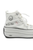 Imagine Sneakers high-top albi din material textil RIK90012-80