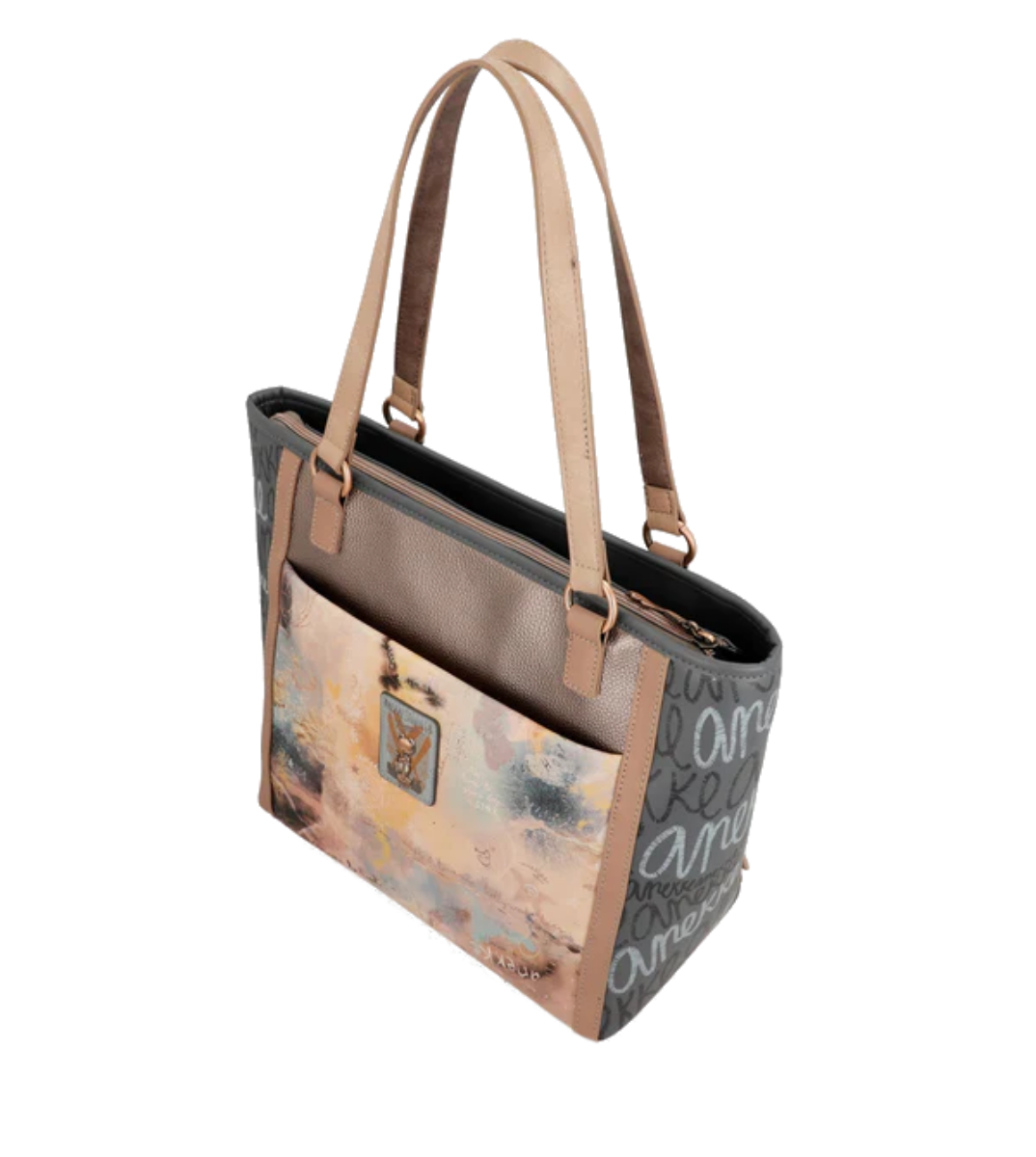 Imagine Geantă mare gri-bej, tip shopping, colecția Hollywood 38702-047