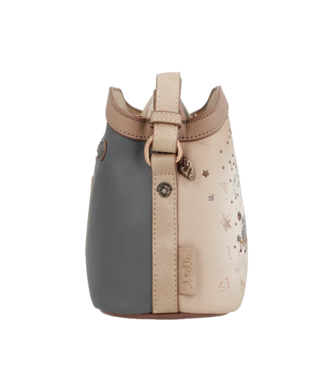 Imagine Poșetuță bej sidefat, tip crossbody, colecția Hollywood 38703-258