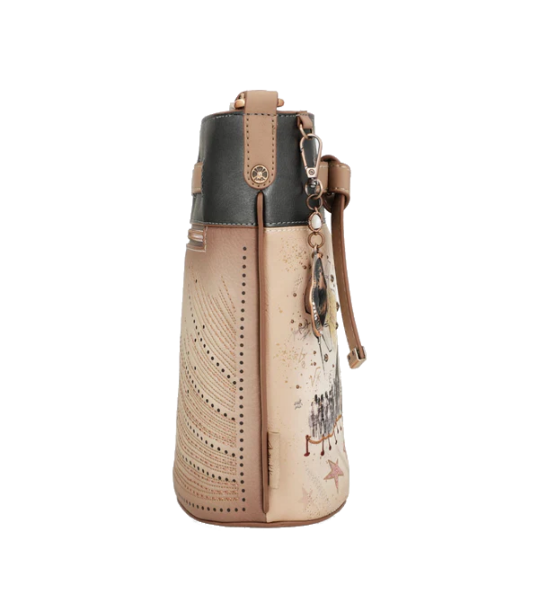 Imagine Poșetă cu fundă, gri-bej, tip crossbody, colecția Hollywood 38703-402