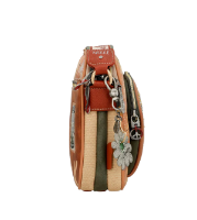 Imagine Poșetă camel, tip crossbody, colecția Peace & Love Flowers 38833-188