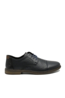 Imagine Pantofi office bleumarin din piele naturală cu perforații RIK13431-14