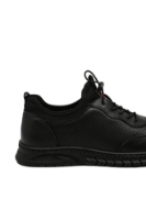 Imagine Pantofi sport negri, perforați, din piele naturală OTR640020