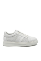 Imagine Pantofi sport albi, din piele naturală cu perforații OTR640019