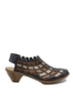Imagine Pantofi damă decupați bleumarin cu imprimeu multicolor RIK46778-14