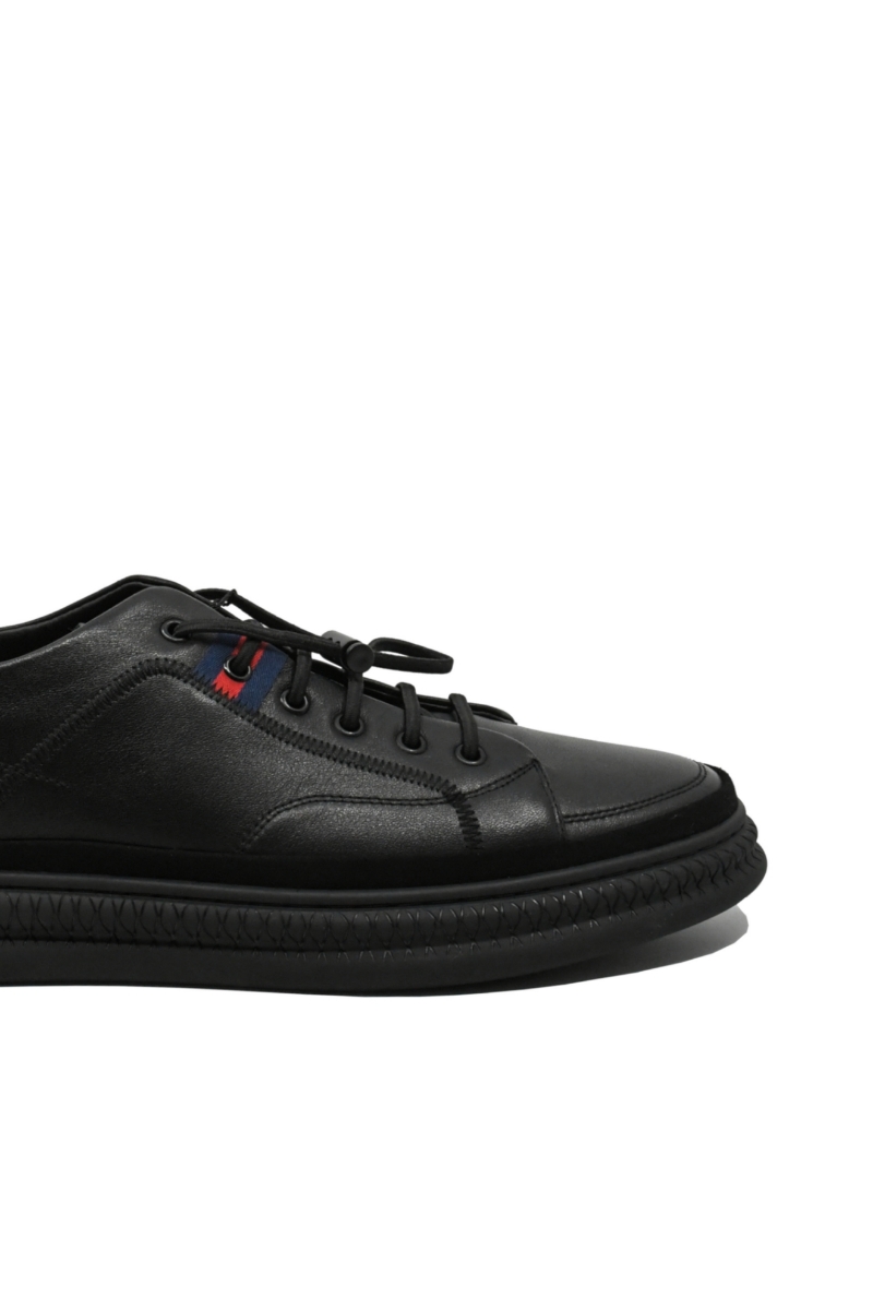 Imagine Pantofi casual-sport negri din piele naturală OTR40036