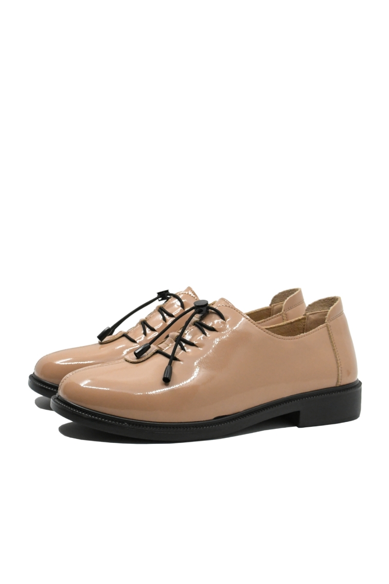 Imagine Pantofi damă smart office camel din lac FNX2226