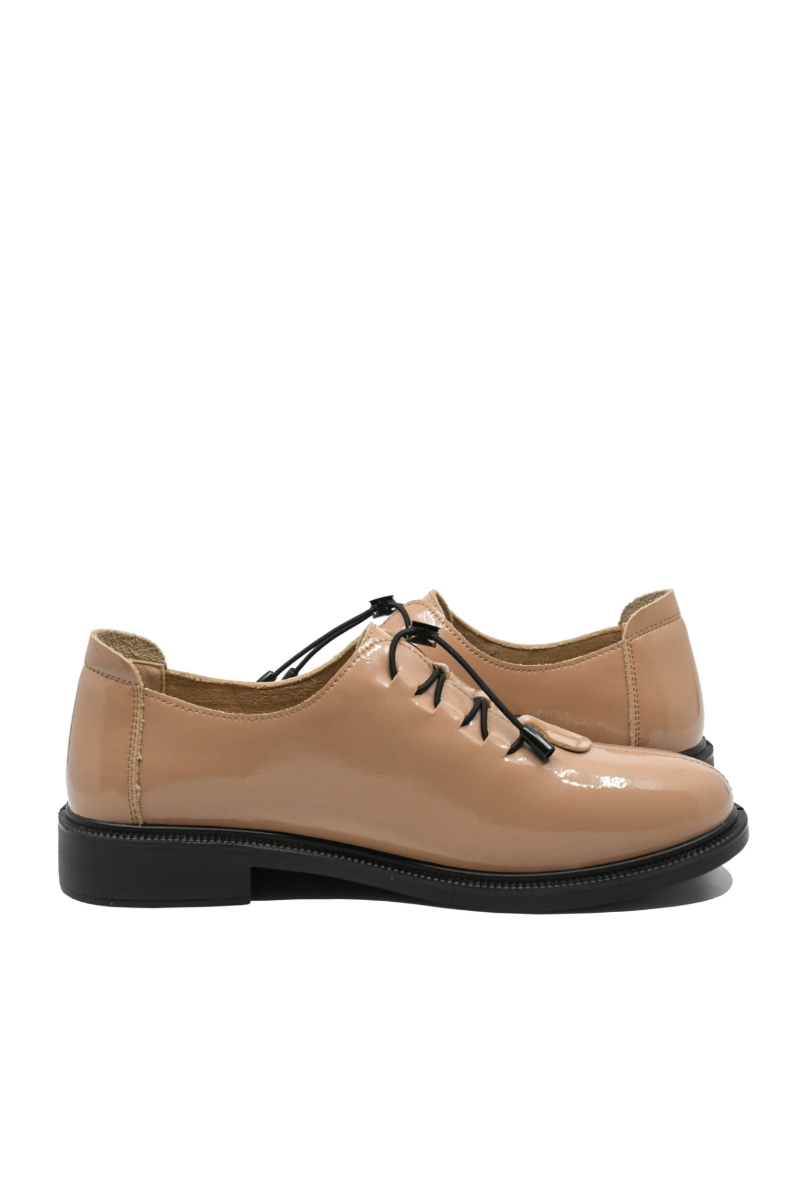 Imagine Pantofi damă smart office camel din lac FNX2226