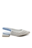 Imagine Pantofi damă decupați alb cu bleu, din piele naturală FLG2449