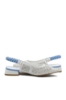 Imagine Pantofi damă decupați alb cu bleu, din piele naturală FLG2449