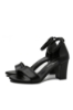Imagine Sandale elegante cu baretă la gleznă, negre, din piele naturală MIR0139