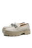 Imagine Loaferi damă la modă bej din piele naturală CASP44192