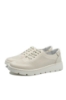 Imagine Pantofi damă casual bej din piele naturală cu aspect perforat CASP25210