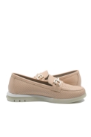 Imagine Mocasini damă nude din piele naturală cu perforații CASP986