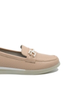 Imagine Mocasini damă nude din piele naturală cu perforații CASP986