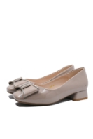 Imagine Pantofi damă pink din lac, cu aplicație fundiță FNX8129