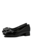 Imagine Pantofi damă black din lac, cu aplicație fundiță FNX8129