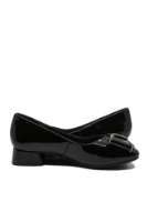 Imagine Pantofi damă black din lac, cu aplicație fundiță FNX8129