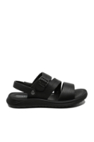 Imagine Sandale bărbați cu baretă la spate, negre, din piele naturală granulată OTR540023