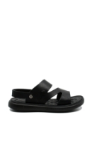 Imagine Sandale bărbați cu baretă la spate, negre, din piele naturală FNX56292