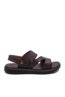 Imagine Sandale bărbați cu baretă la spate, coffee, din piele naturală FNX56292