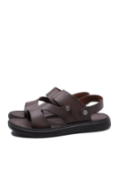 Imagine Sandale bărbați cu baretă la spate, coffee, din piele naturală FNX56292