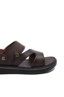 Imagine Sandale bărbați cu baretă la spate, coffee, din piele naturală FNX56292