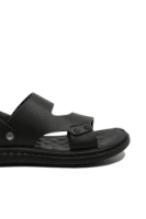Imagine Sandale bărbați anatomice negre, din piele naturală cu granulații fine FNXJ22
