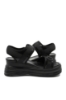Imagine Sandale damă platformă negre cu paiete și barete velcro FNX1036139
