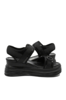 Imagine Sandale damă platformă negre cu paiete și barete velcro FNX1036139