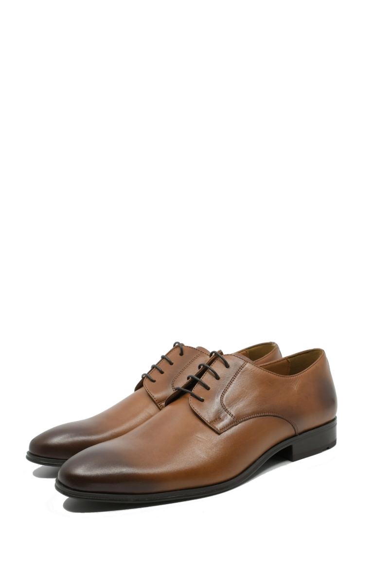 Imagine Pantofi Denis taba eleganți pentru bărbați din piele naturală 2964VITCUOIO