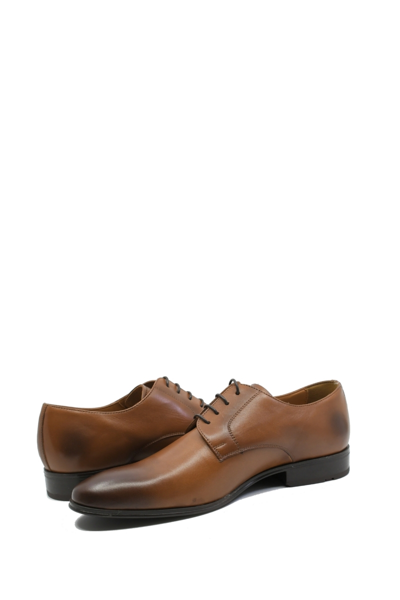 Imagine Pantofi Denis taba eleganți pentru bărbați din piele naturală 2964VITCUOIO