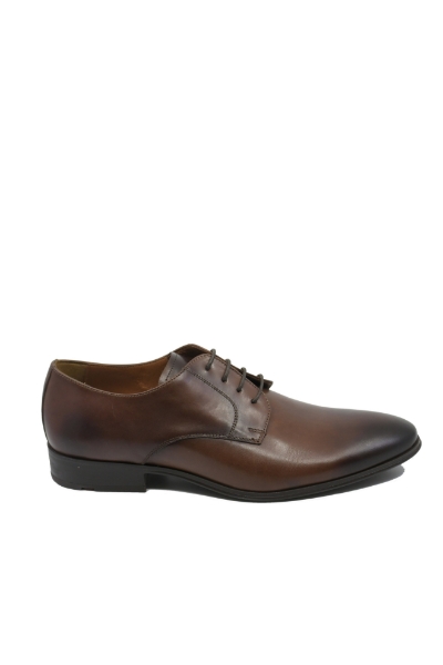 Imagine Pantofi maronii eleganți Denis pentru bărbați din piele naturală 2964VITM