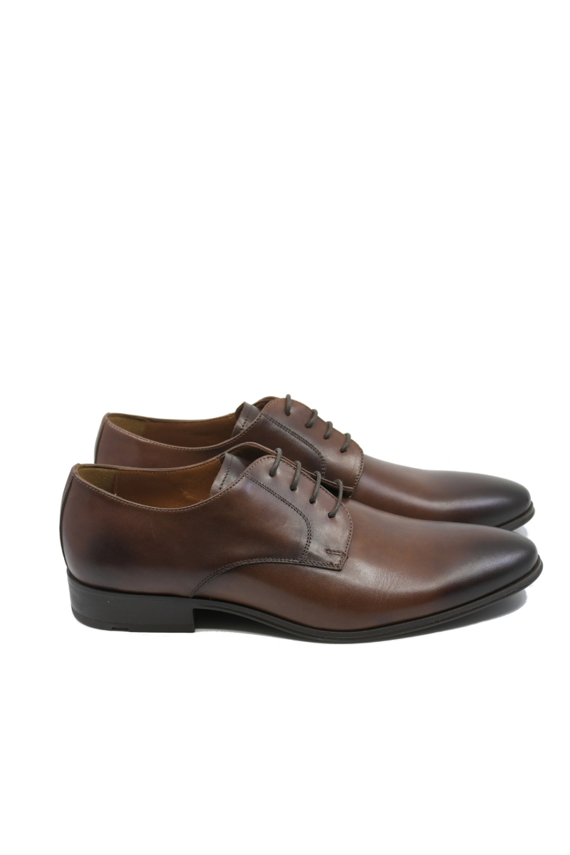 Imagine Pantofi maronii eleganți Denis pentru bărbați din piele naturală 2964VITM