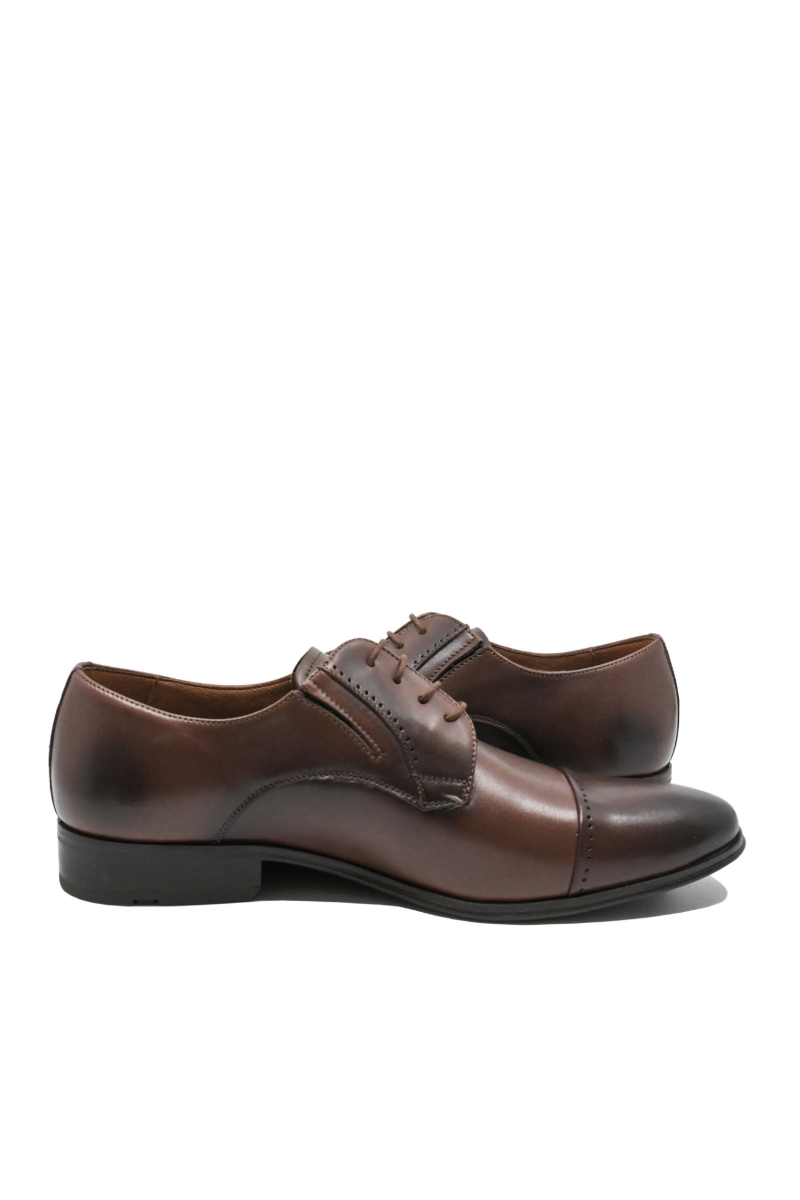 Imagine Pantofi eleganți Denis stil oxford maro, din piele naturală 6850VITM