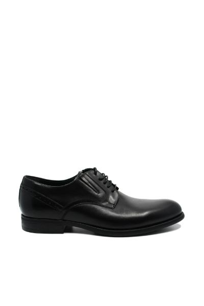 Imagine Pantofi negri eleganți Denis pentru bărbați din piele naturală 6807VITN