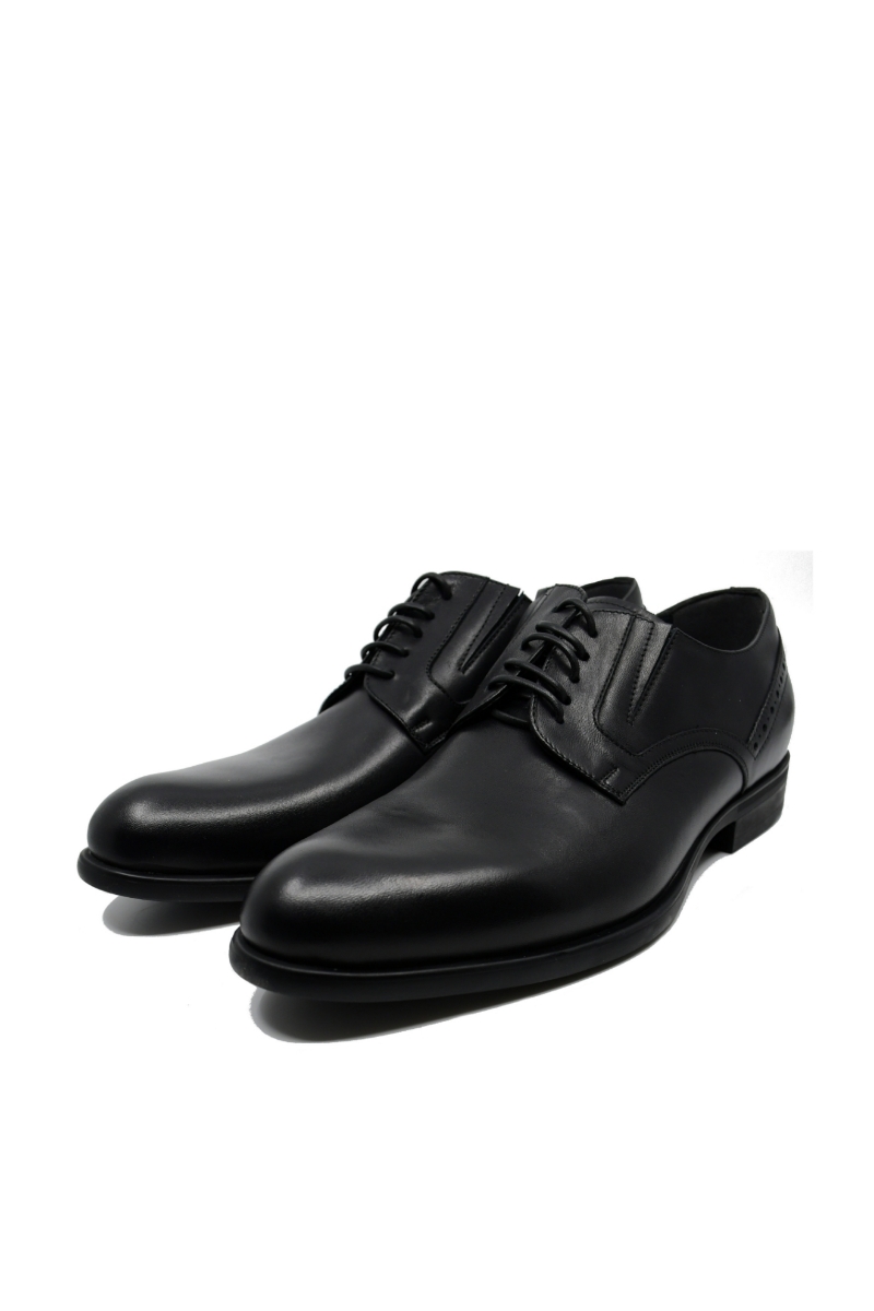 Imagine Pantofi negri eleganți Denis pentru bărbați din piele naturală 6807VITN