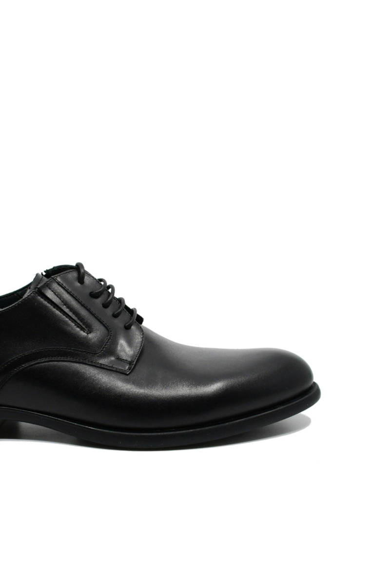 Imagine Pantofi negri eleganți Denis pentru bărbați din piele naturală 6807VITN