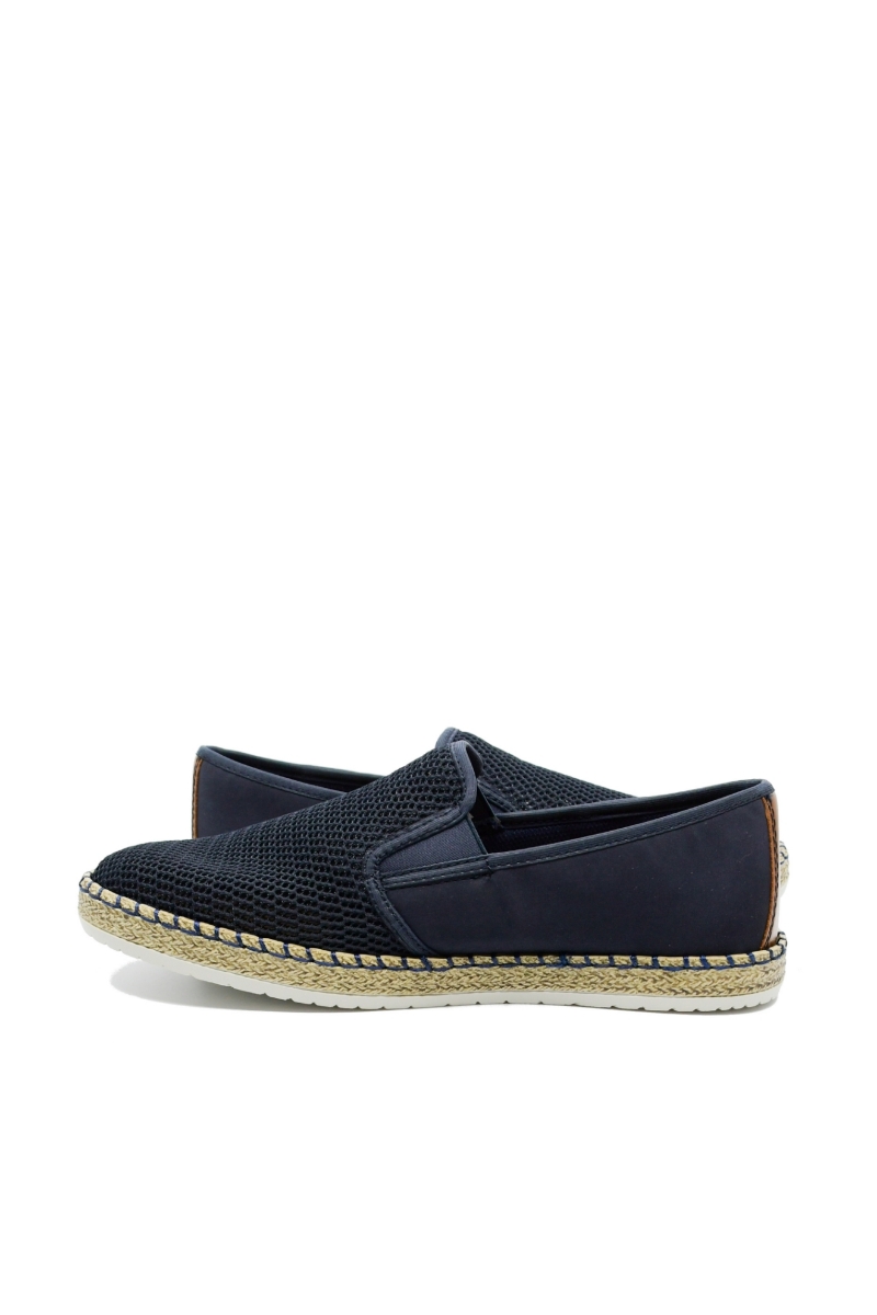 Imagine Mocasini bleumarin bărbați cu material textil plasă RIKB5265-14