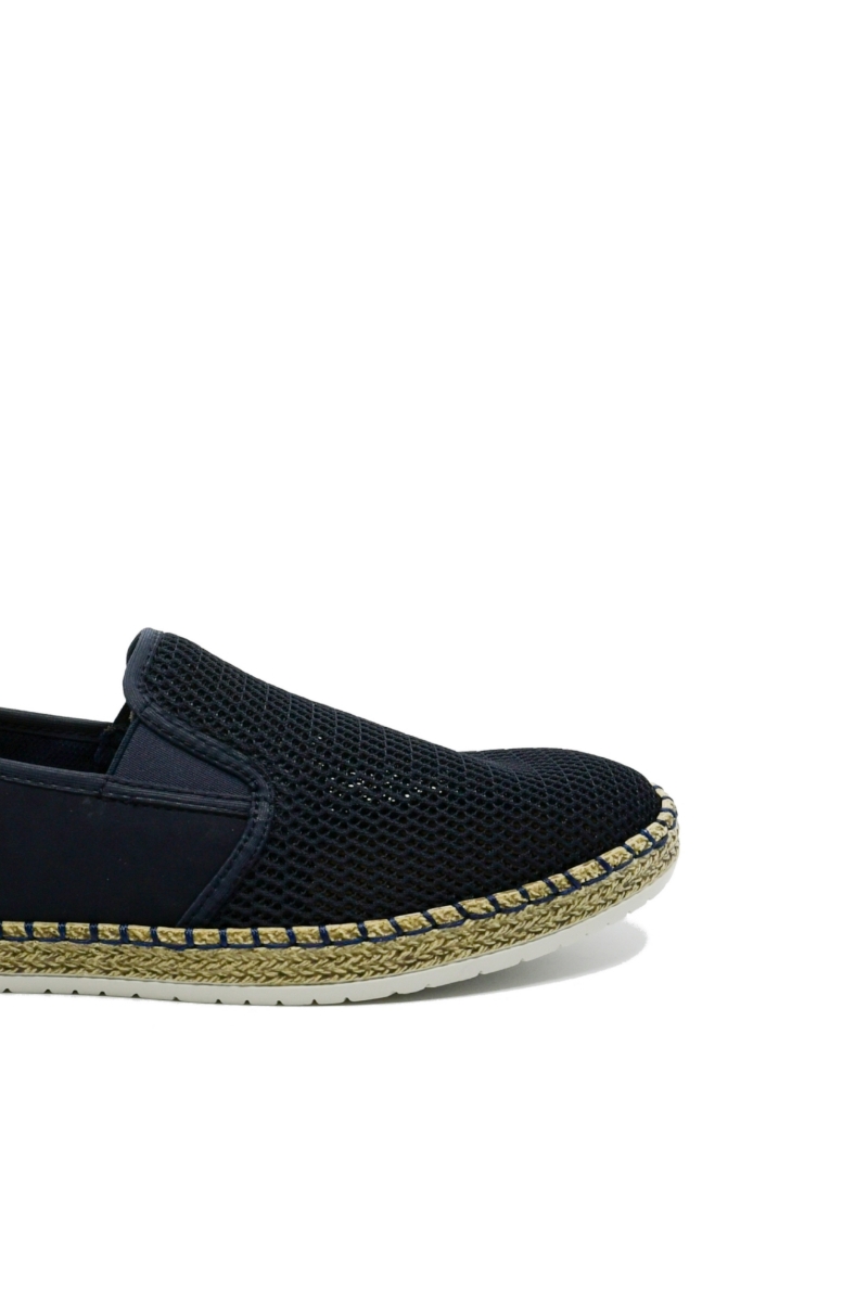 Imagine Mocasini bleumarin bărbați cu material textil plasă RIKB5265-14