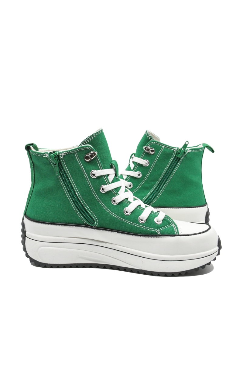Imagine Sneakers high-top verzi din material textil RIK90010-52