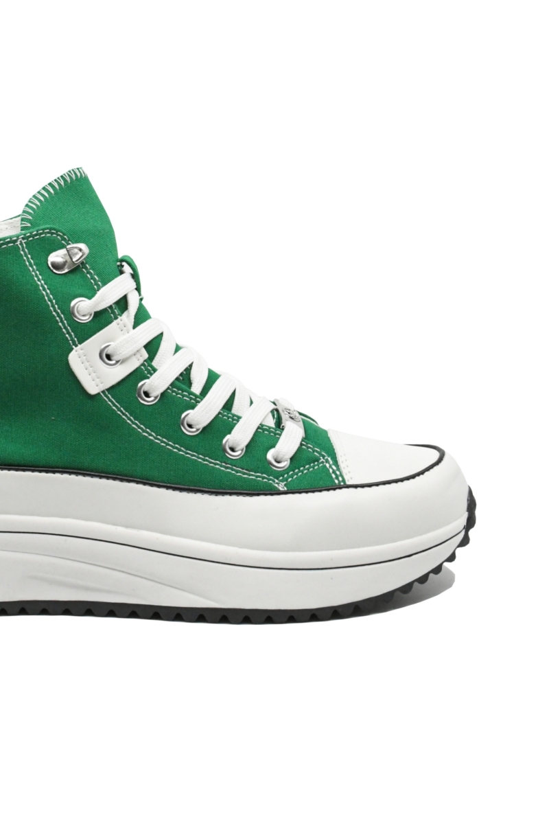 Imagine Sneakers high-top verzi din material textil RIK90010-52