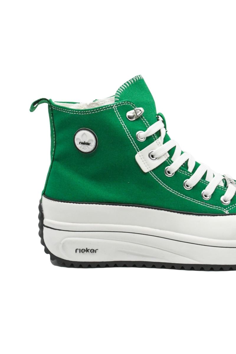 Imagine Sneakers high-top verzi din material textil RIK90010-52