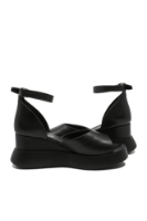 Imagine Sandale damă cu baretă la gleznă negre din piele naturală GOR839