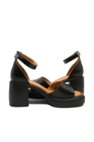 Imagine Sandale damă cu platformă înaltă, negre din piele naturală MIR10707